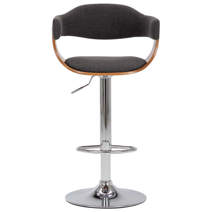Scaune de bar, 2 buc., gri, lemn curbat și material textil - WALTI WALTI