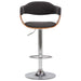 Scaune de bar, 2 buc., gri, lemn curbat și material textil - WALTI WALTI