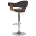 Scaune de bar, 2 buc., gri, lemn curbat și material textil - WALTI WALTI