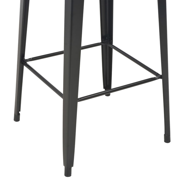 Set mobilier de bar, 3 piese, negru, oțel - WALTI WALTI