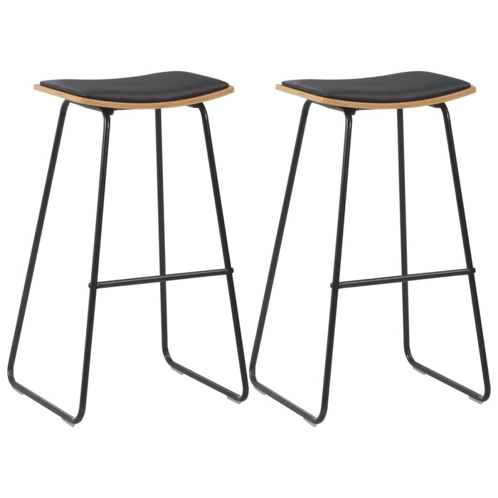 Set mobilier de bar, 3 piese, negru, oțel - WALTI WALTI
