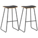Set mobilier de bar, 3 piese, negru, oțel - WALTI WALTI