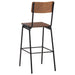 Set mobilier de bar, 3 piese, maro și negru, oțel - WALTI WALTI