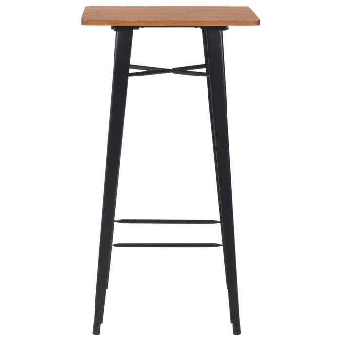 Set mobilier de bar, 3 piese, maro și negru, oțel - WALTI WALTI