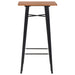 Set mobilier de bar, 3 piese, maro și negru, oțel - WALTI WALTI