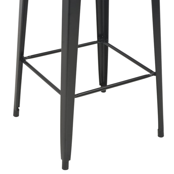 Set mobilier de bar, 3 piese, maro și negru, oțel - WALTI WALTI