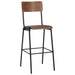 Set mobilier de bar, 3 piese, maro și negru, oțel - WALTI WALTI