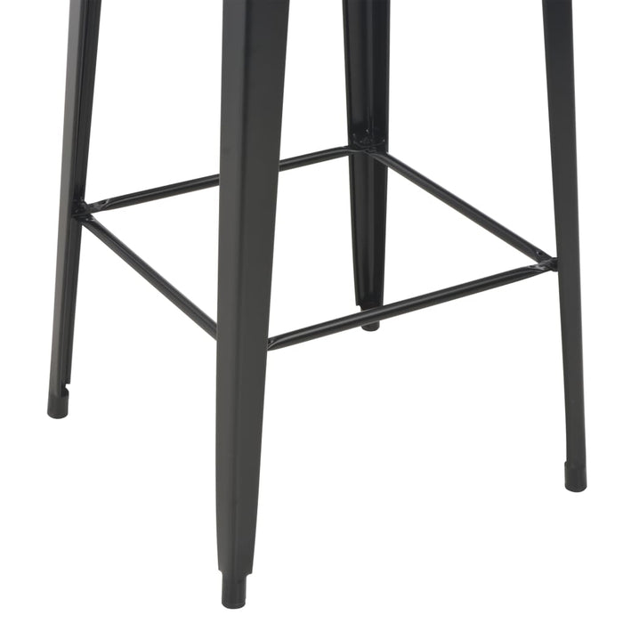 Set mobilier de bar, 3 piese, negru, oțel - WALTI WALTI