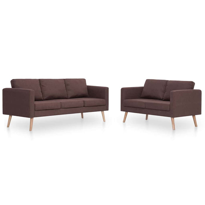 Set de canapele, 2 piese, maro, material textil - WALTI WALTI