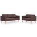 Set de canapele, 2 piese, maro, material textil - WALTI WALTI
