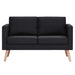 Set canapele, 2 piese, negru, material textil - WALTI WALTI