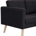 Set canapele, 2 piese, negru, material textil - WALTI WALTI