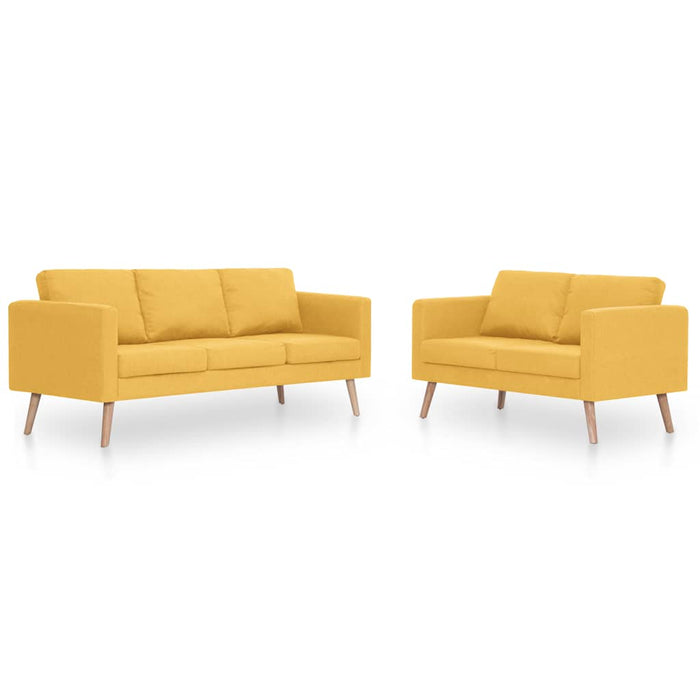 Set de canapele, 2 piese, galben, material textil - WALTI WALTI