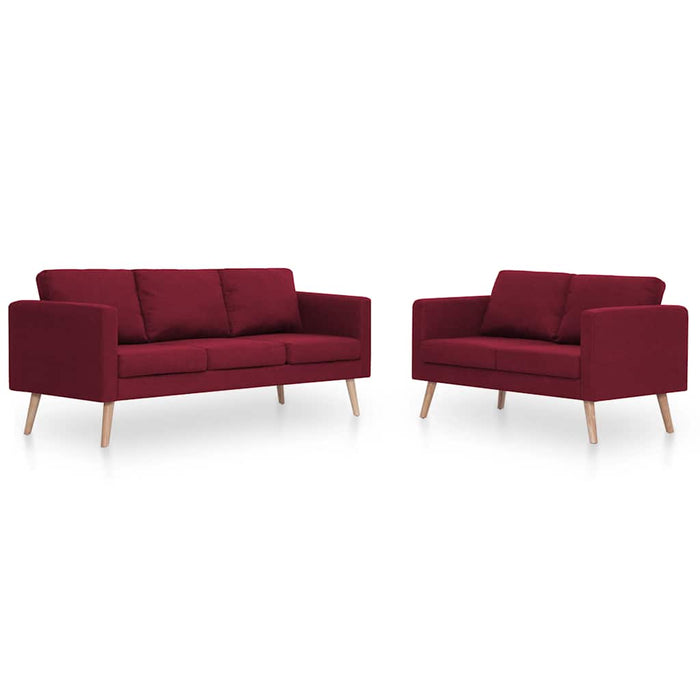 Set de canapele, 2 piese, bordo, material textil - WALTI WALTI