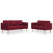 Set de canapele, 2 piese, bordo, material textil - WALTI WALTI