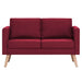 Set de canapele, 2 piese, bordo, material textil - WALTI WALTI