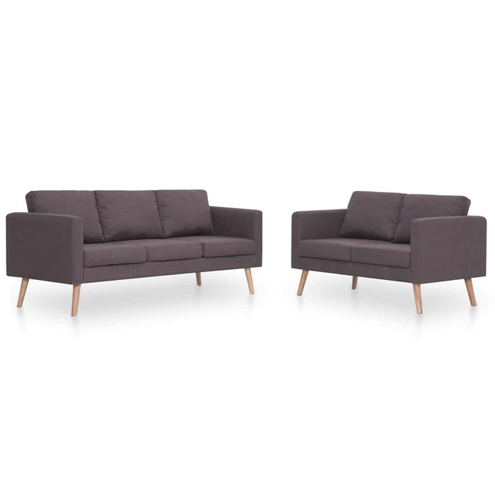 Set de canapele, 2 piese, gri taupe, material textil WALTI