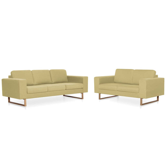 Set de canapele, 2 piese, verde, material textil WALTI