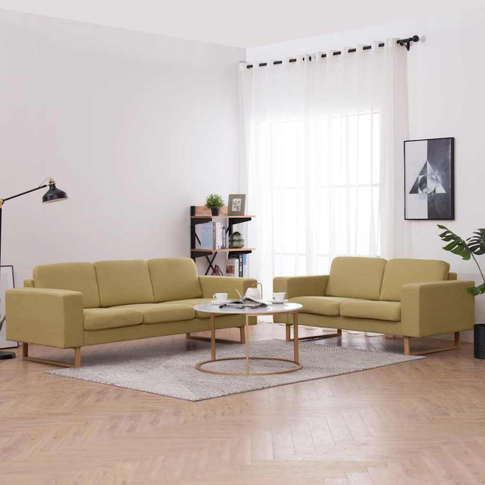 Set de canapele, 2 piese, verde, material textil WALTI