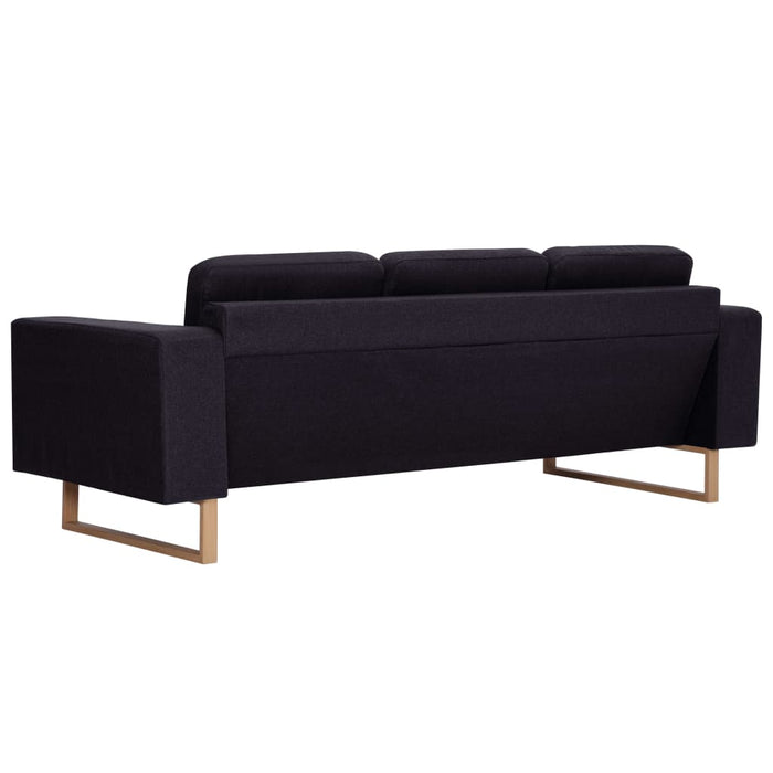 Set de canapele, 2 piese, negru, material textil WALTI