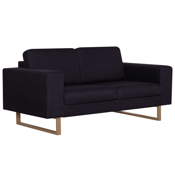 Set de canapele, 2 piese, negru, material textil WALTI