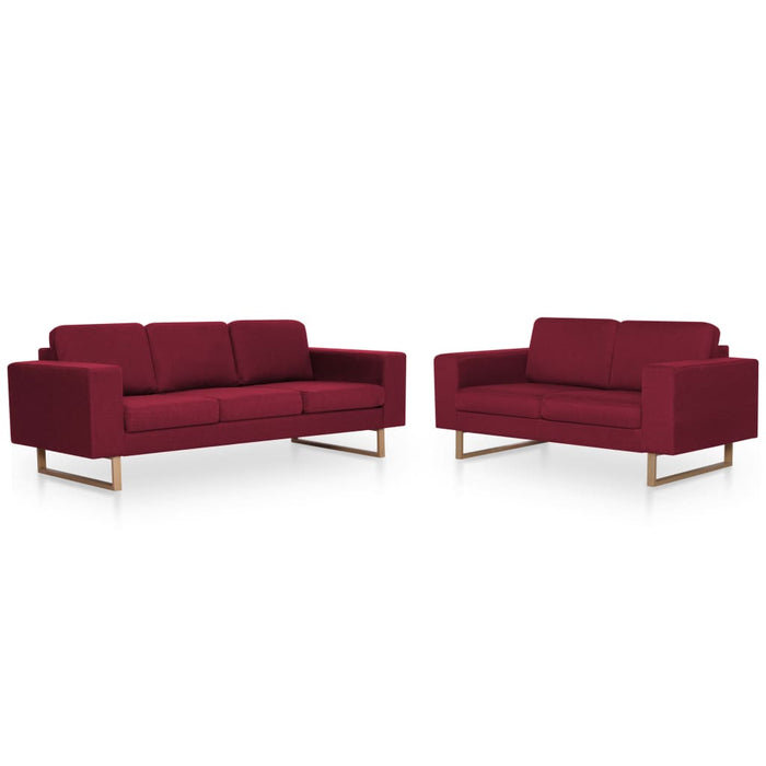 Set de canapele, 2 piese, bordo, material textil - WALTI WALTI