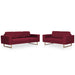 Set de canapele, 2 piese, bordo, material textil - WALTI WALTI