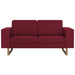 Set de canapele, 2 piese, bordo, material textil - WALTI WALTI