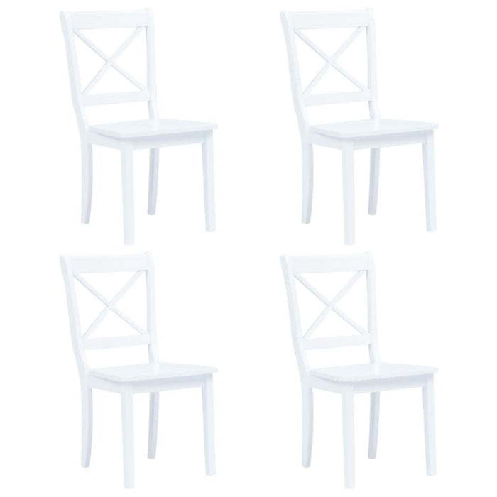 Set mobilier bucătărie, 5 piese, alb, lemn masiv de hevea - WALTI WALTI