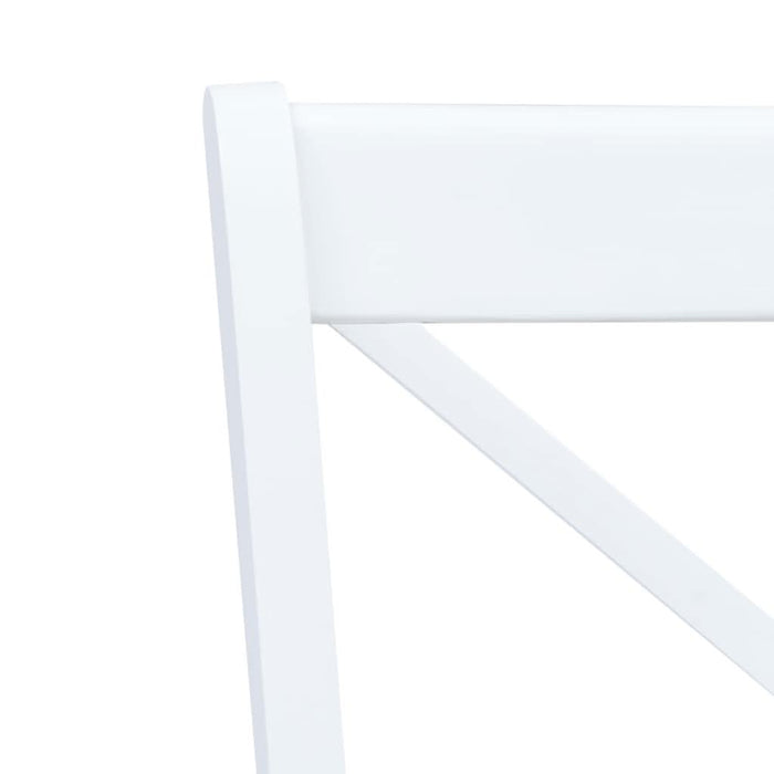 Set mobilier bucătărie, 5 piese, alb & maro, lemn masiv hevea - WALTI WALTI