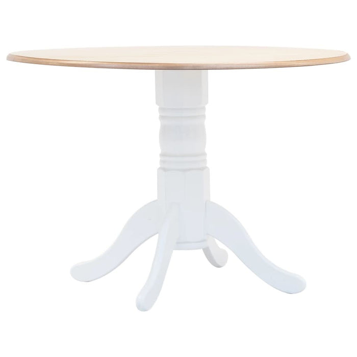 Set mobilier bucătărie, 5 piese, alb & maro, lemn masiv hevea - WALTI WALTI