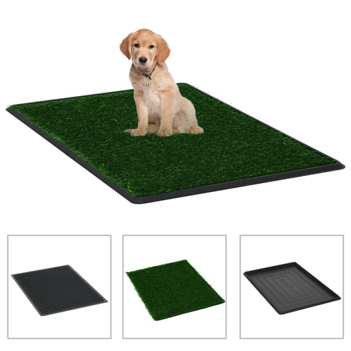 Toaletă animale companie tavă & gazon artificial 76x51x3cm WC - WALTI WALTI