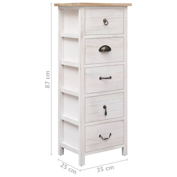 Dulap lateral, 35 x 25 x 87 cm, lemn de paulownia - WALTI WALTI