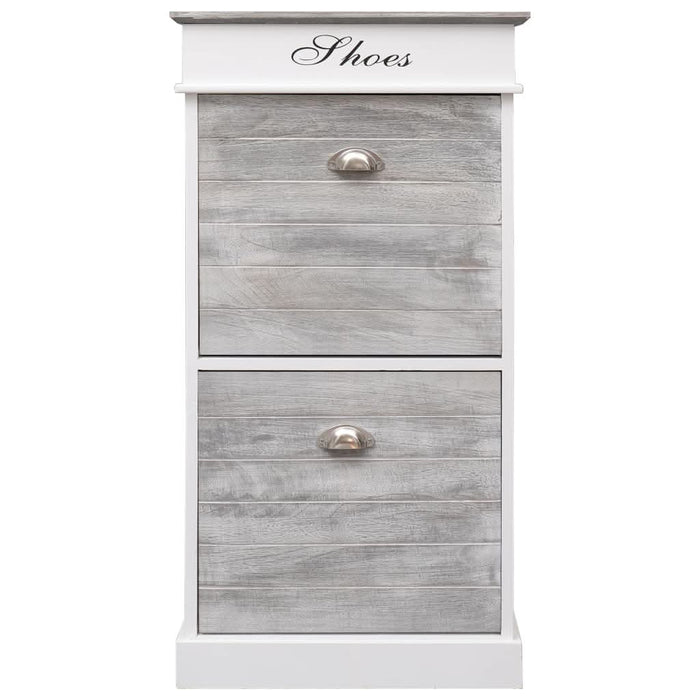 Pantofar, gri, 50x28x98 cm, lemn de paulownia - WALTI WALTI