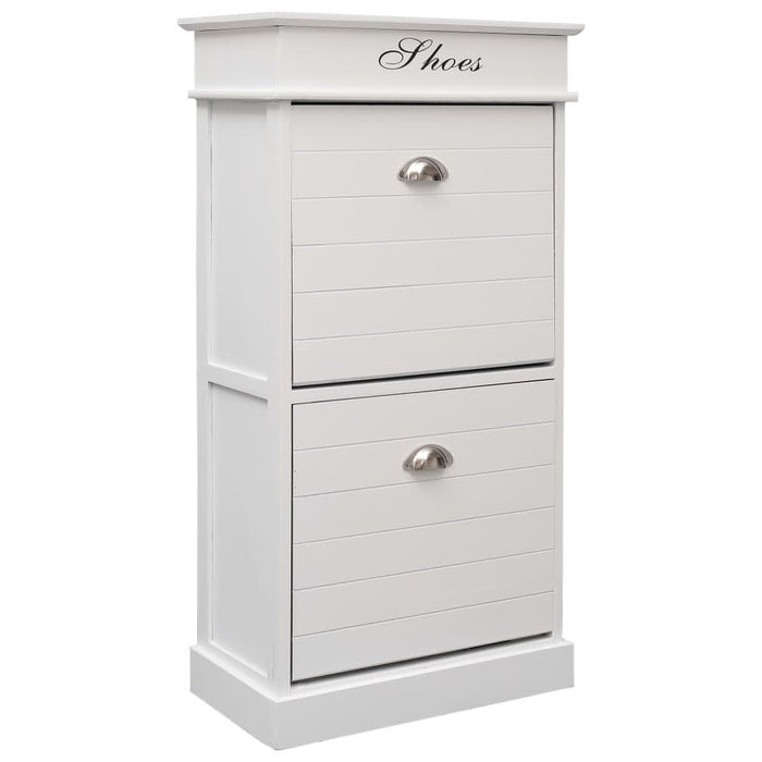 Pantofar, alb, 50 x 28 x 98 cm, lemn de paulownia - WALTI WALTI