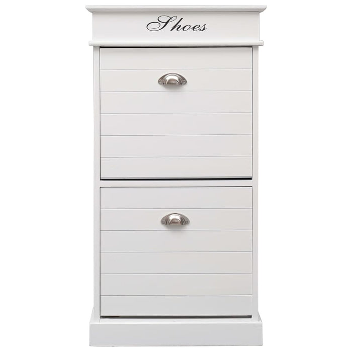 Pantofar, alb, 50 x 28 x 98 cm, lemn de paulownia - WALTI WALTI