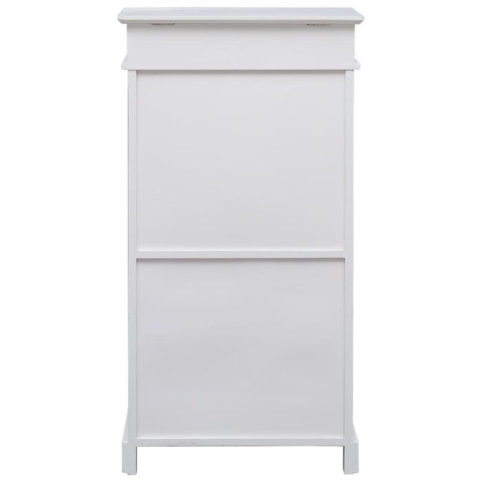 Pantofar, alb, 50 x 28 x 98 cm, lemn de paulownia - WALTI WALTI