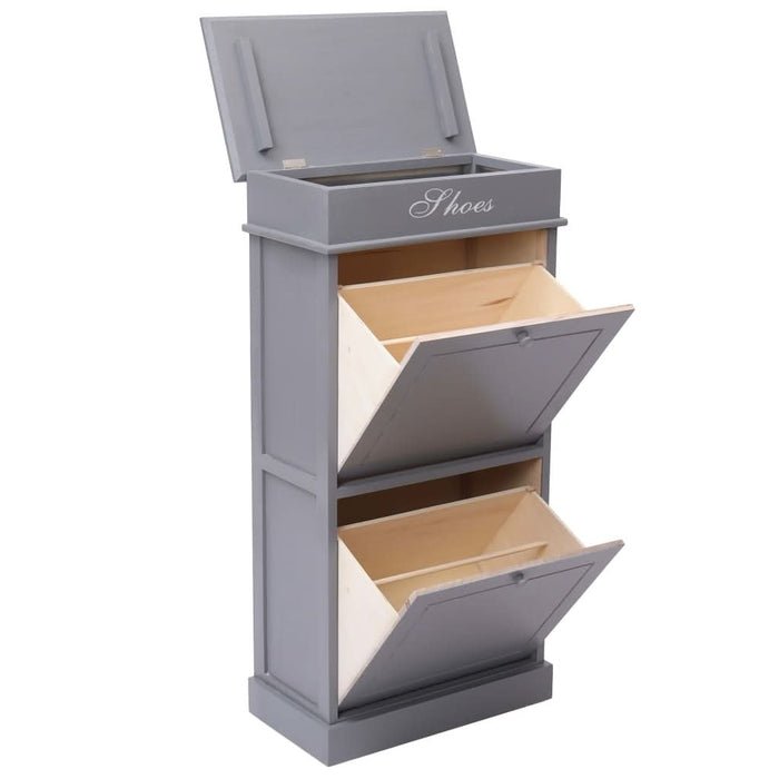 Pantofar, gri, 50x28x98 cm, lemn de paulownia - WALTI WALTI