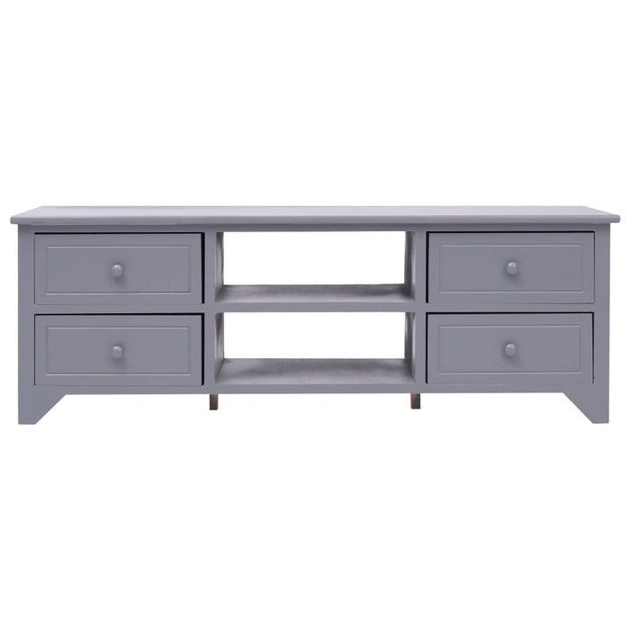 Comodă TV, gri, 115 x 30 x 40 cm, lemn de paulownia WALTI