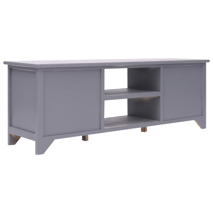 Comodă TV, gri, 115 x 30 x 40 cm, lemn de paulownia WALTI
