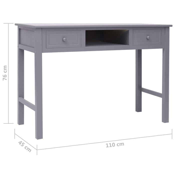 Birou de scris, gri, 110 x 45 x 76 cm, lemn - WALTI WALTI