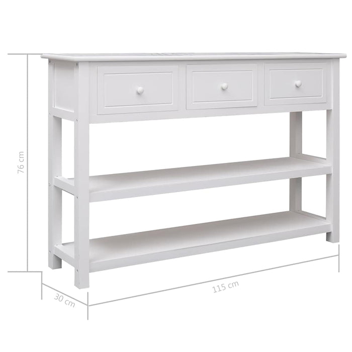 Dulap, alb, 115x30x76 cm, lemn WALTI