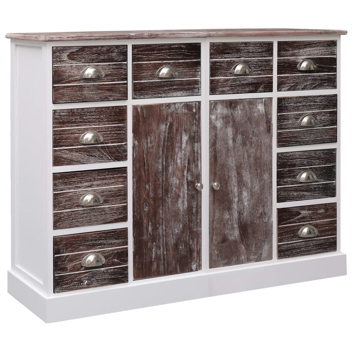 Dulap cu 10 sertare, maro, 113 x 30 x 79 cm, lemn WALTI