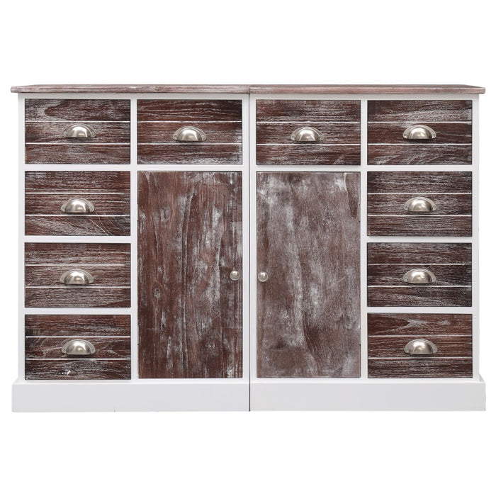 Dulap cu 10 sertare, maro, 113 x 30 x 79 cm, lemn WALTI