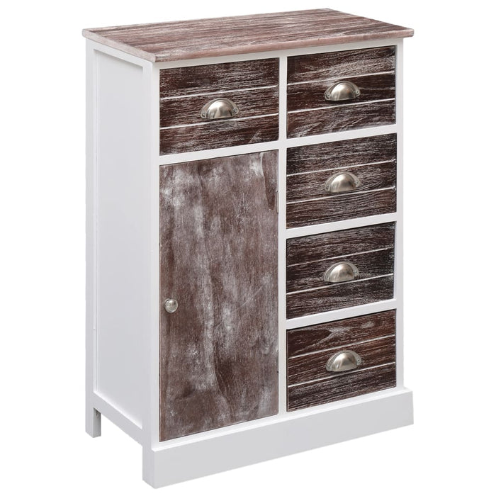 Dulap cu 10 sertare, maro, 113 x 30 x 79 cm, lemn WALTI