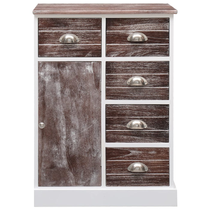 Dulap cu 10 sertare, maro, 113 x 30 x 79 cm, lemn WALTI