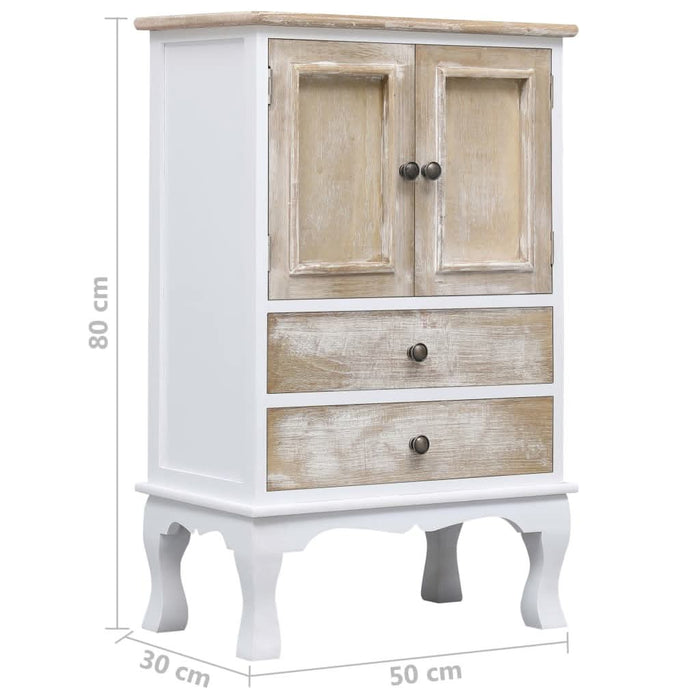 Dulap cu sertare, alb, 50 x 30 x 80 cm, lemn - WALTI WALTI