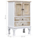 Dulap cu sertare, alb, 50 x 30 x 80 cm, lemn - WALTI WALTI