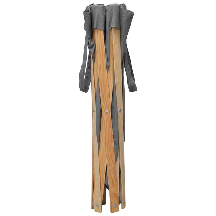 Coș de rufe pliabil, gri, lemn și material textil - WALTI WALTI