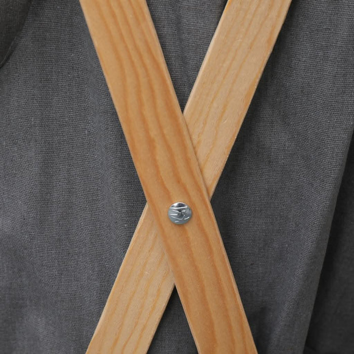 Coș de rufe pliabil, gri, lemn și material textil - WALTI WALTI